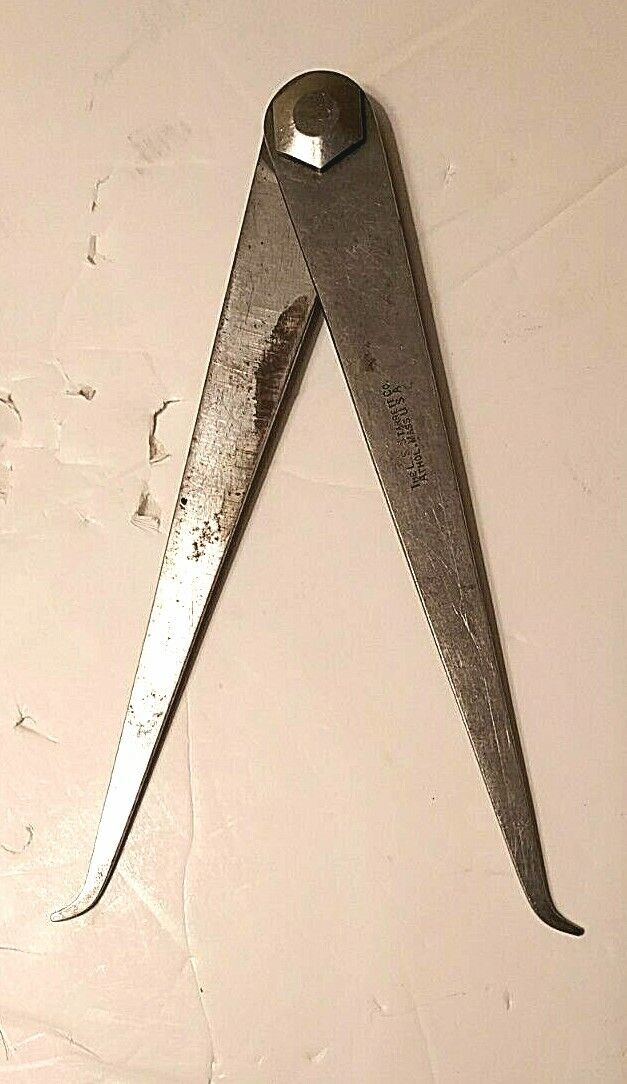 VTG STARRETT Firm Joint Calipers 4pcs.: 10" OD; 10" & 6" ID; 6" Hermaphrodite