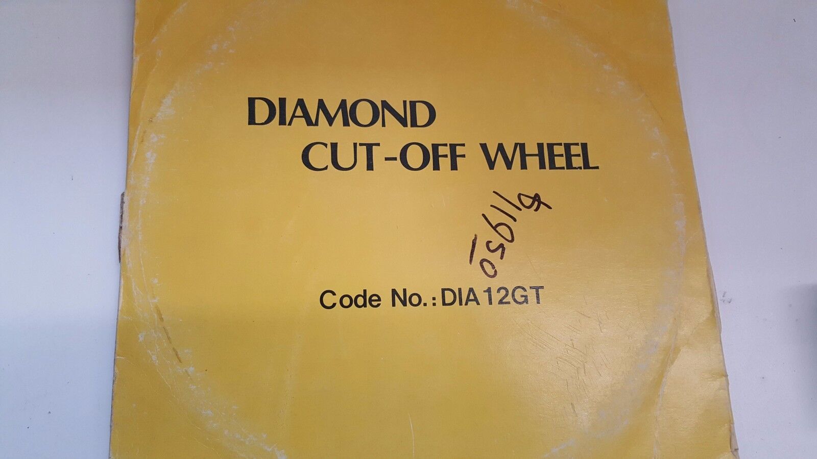 Diamond Cut-Off Blade, Low 3200 RPM, 12" with 1" Arbor Hole, NEW