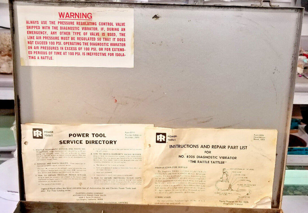 Ingersoll-Rand NO. 8205 Automotive Diagnostic Vibrator, “The Rattle Tattler”