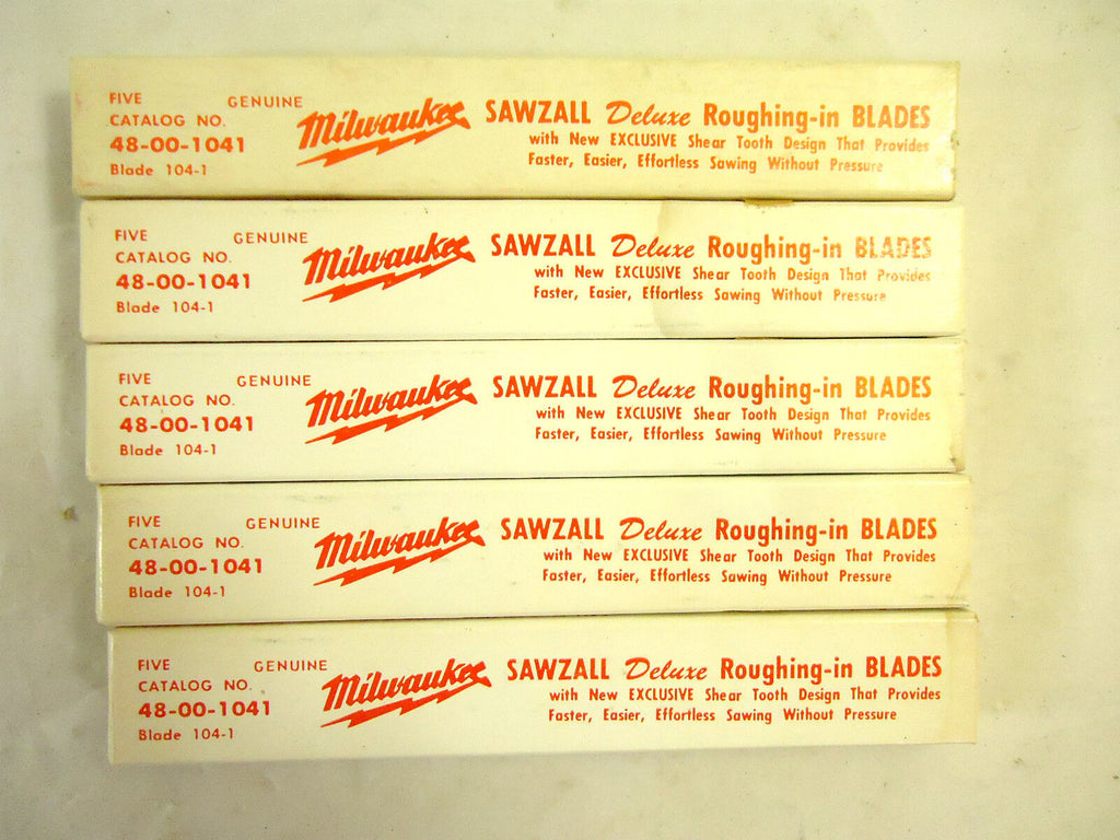 Vintage Milwaukee (METCO) 25 pcs. Sawzall Blades, 48-00-1041, 6" Long 6 TPI, New