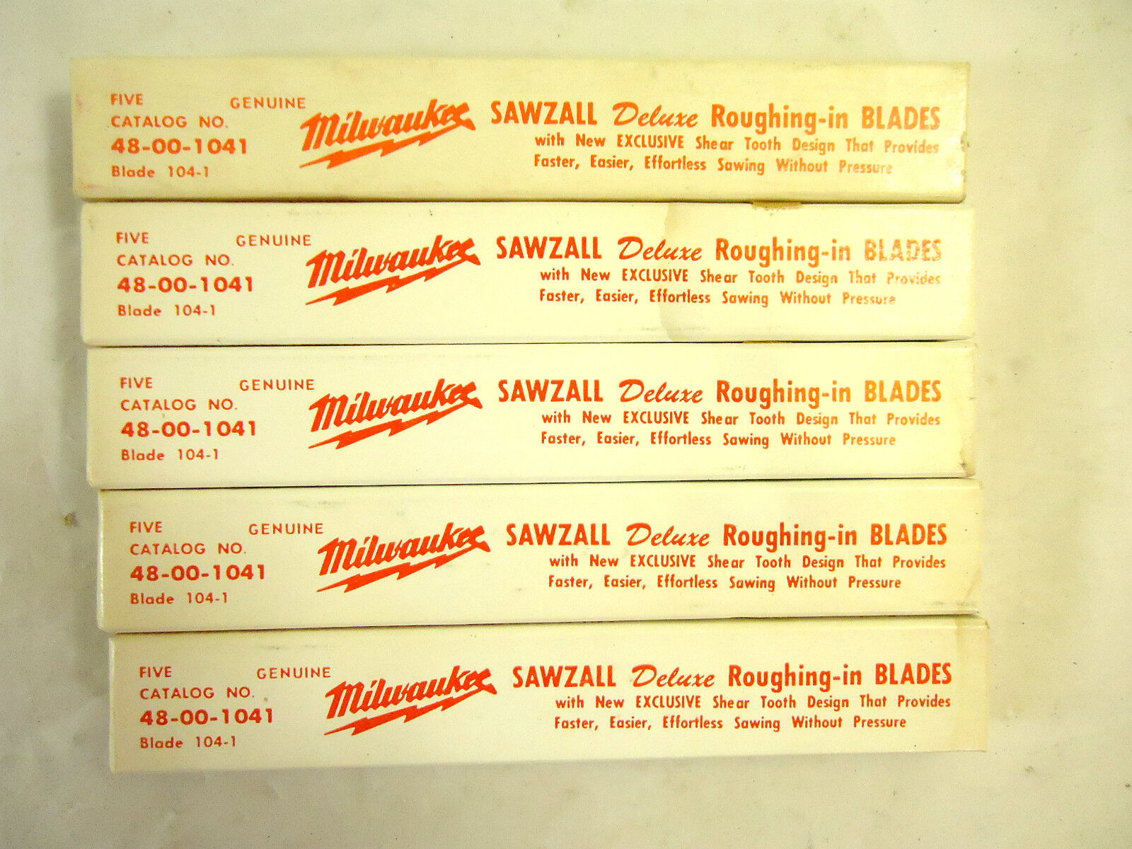 Vintage Milwaukee (METCO) 25 pcs. Sawzall Blades, 48-00-1041, 6" Long 6 TPI, New