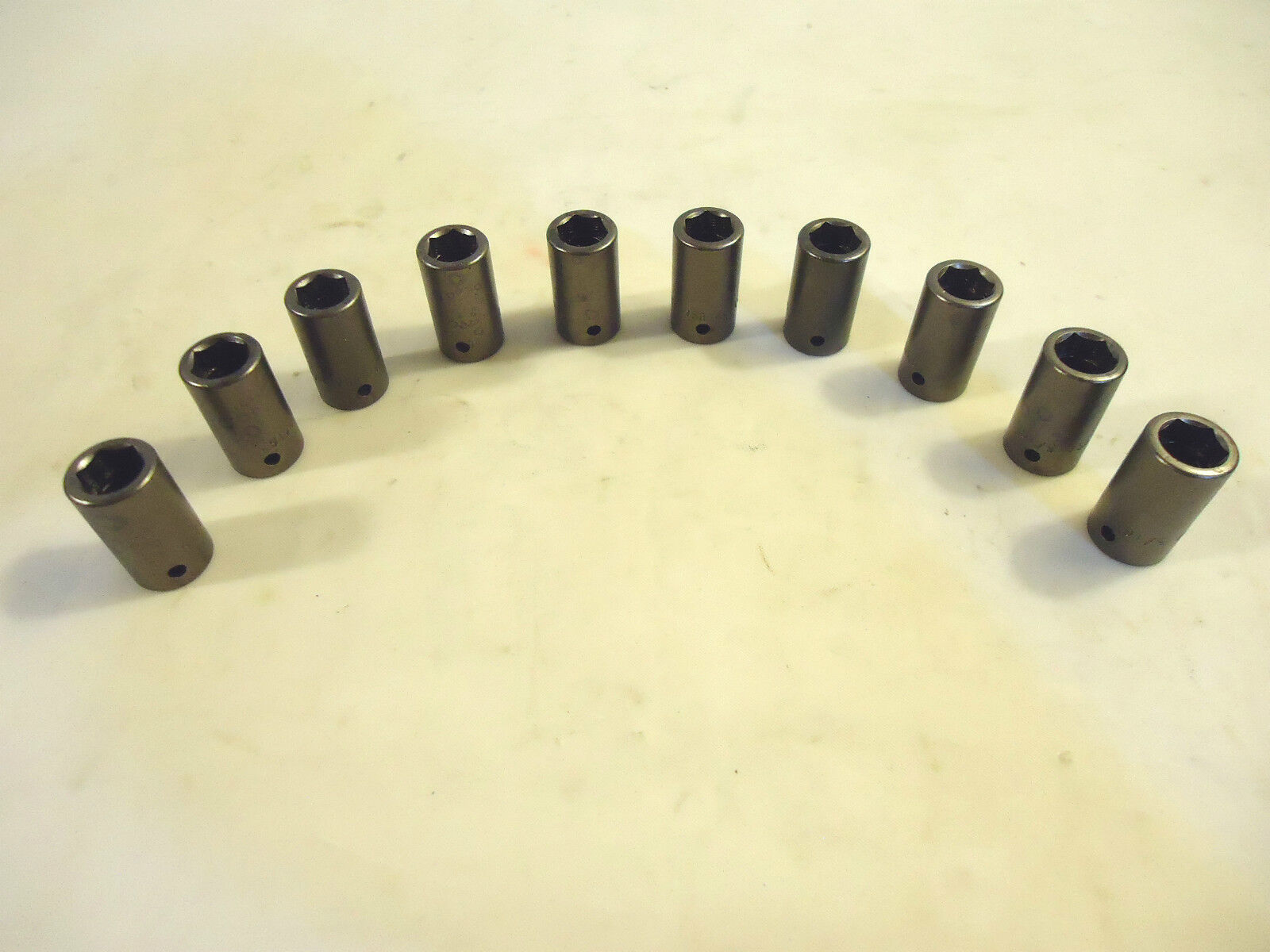 5/16” by 1/4" Drive Impact Sockets, 10 pcs, Hex, Hanson, USA, #93607, NEW/OTHER.