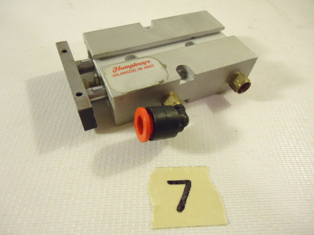 SMC – Humphrey Pneumatic Cylinders and Valve, 9 pcs, 1 Lot, Used.