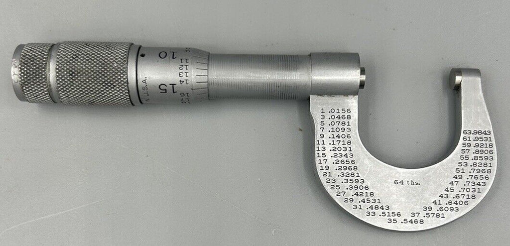 Vintage Lufkin No. 1651 0-1” Outside Micrometer