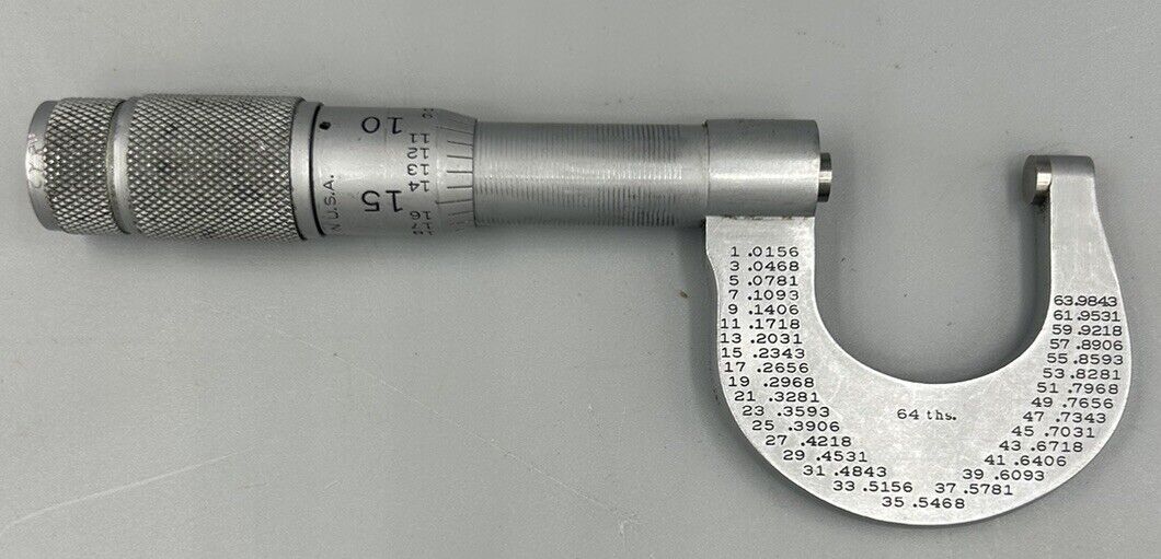 Vintage Lufkin No. 1651 0-1” Outside Micrometer