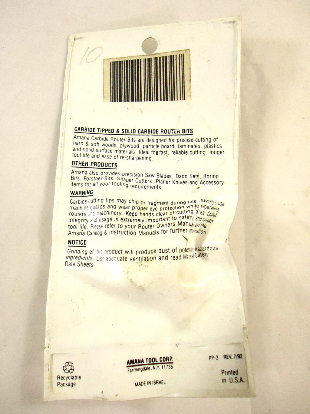 Amana Tool 1-1/4" Diameter Classical Carbide Router Bit, 1/4" Shank, # 54102.