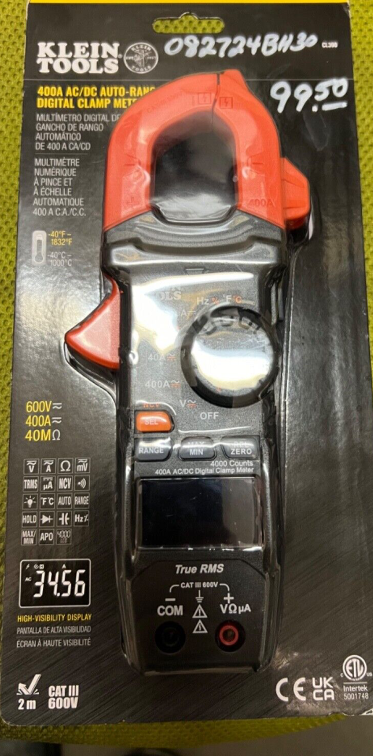 klein tools clamp meter, cl390. new, free ship.
