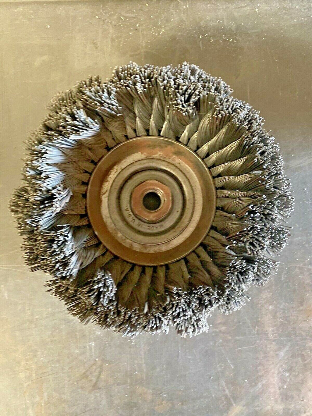 Osborn 7 inch knotted cup wheel. Made in USA