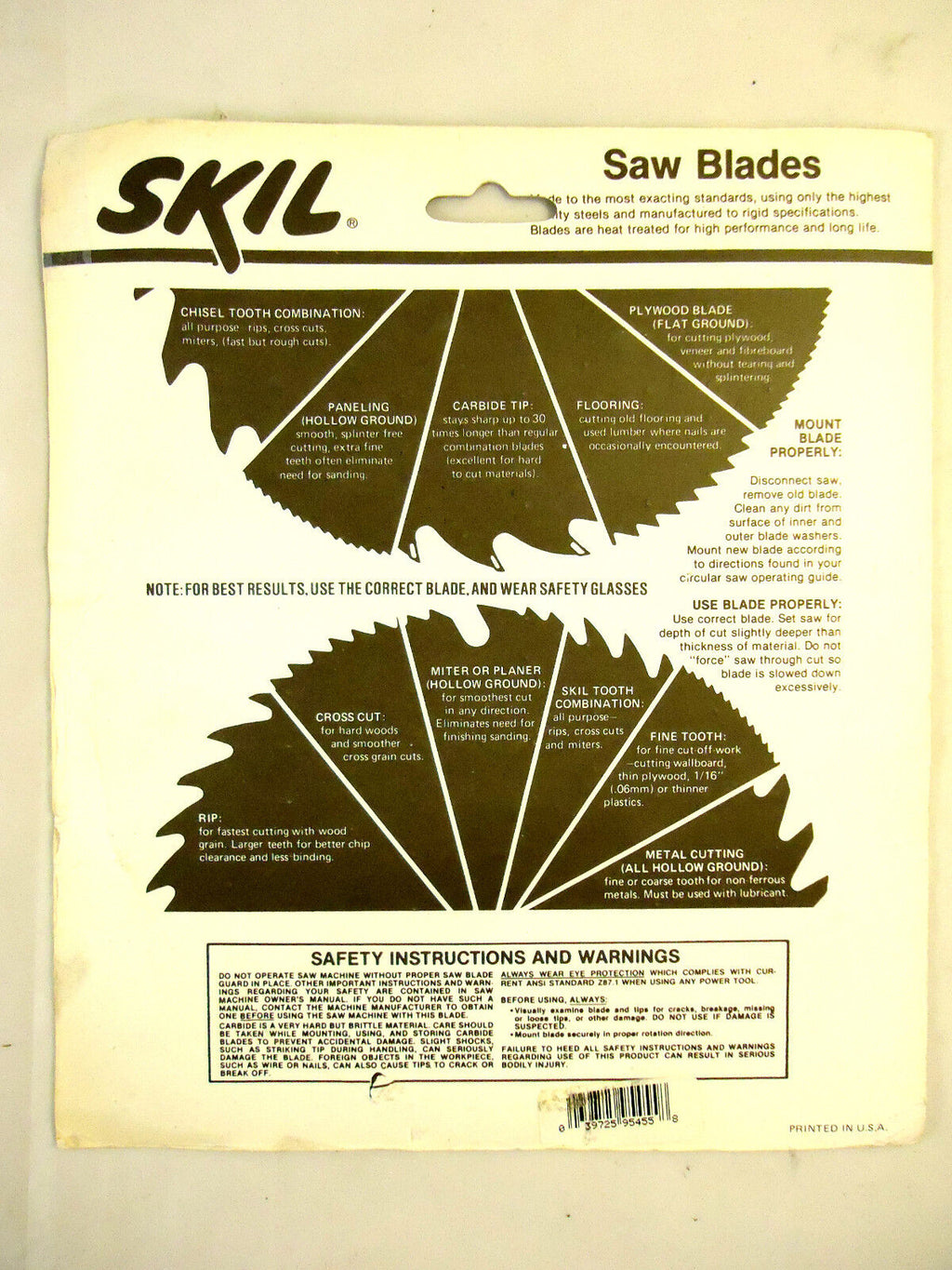 7-1/4" 14 Carbide Teeth Circular Saw Blade For Nail Embedded Wood, Skil, New.