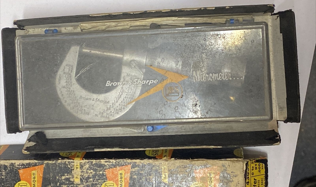 brown and sharoe 599-1-1, slant/line micrometer, 0-1”, .0001. free ship.