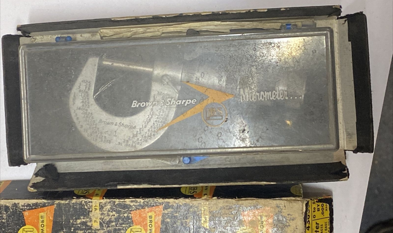 brown and sharoe 599-1-1, slant/line micrometer, 0-1”, .0001. free ship.