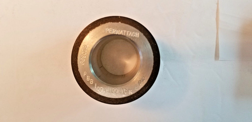 PERMATTACH BORAZON RESIN CBN WHEEL, 2" x 2-1/4" x 1-1/4", 100 grit, New/Other