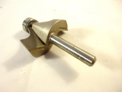 Router Bit, Corner Rounding, Carbide Tipped, 1/2" Radius, w 1/4" Shank & Bearing