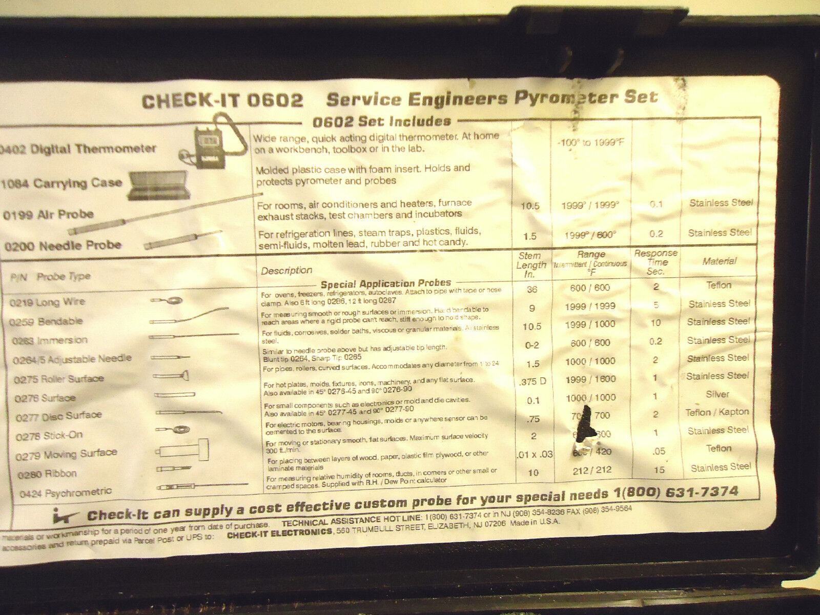 Check-It 0602 Digital Pyrometer Set, Used