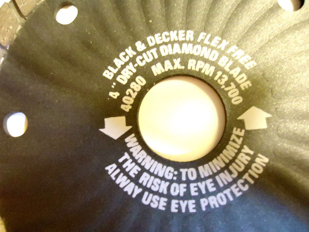 Black & Decker #40280  4” Continuous Rim Turbo Diamond Blade, NEW.