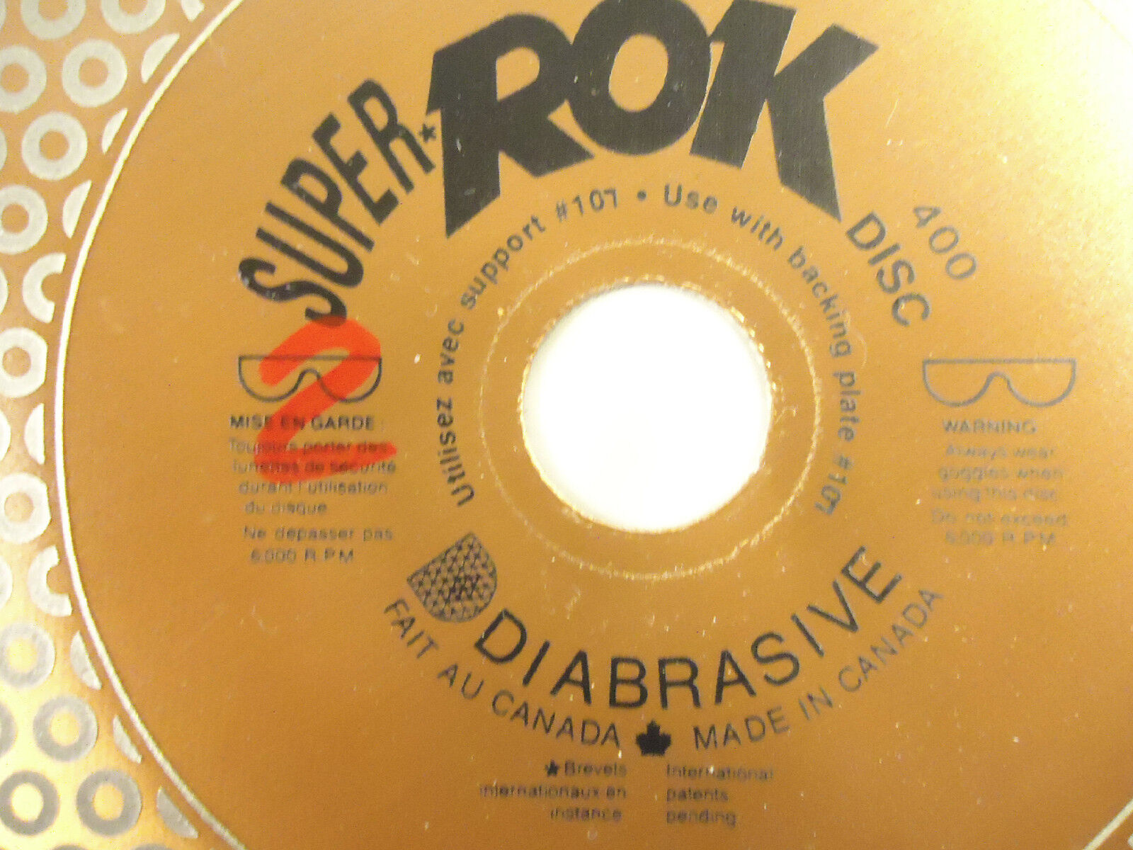Diamond Discs, 3 pcs Super-ROK by Diabrasive, Abrasive Technology, 7”, 400 Grit