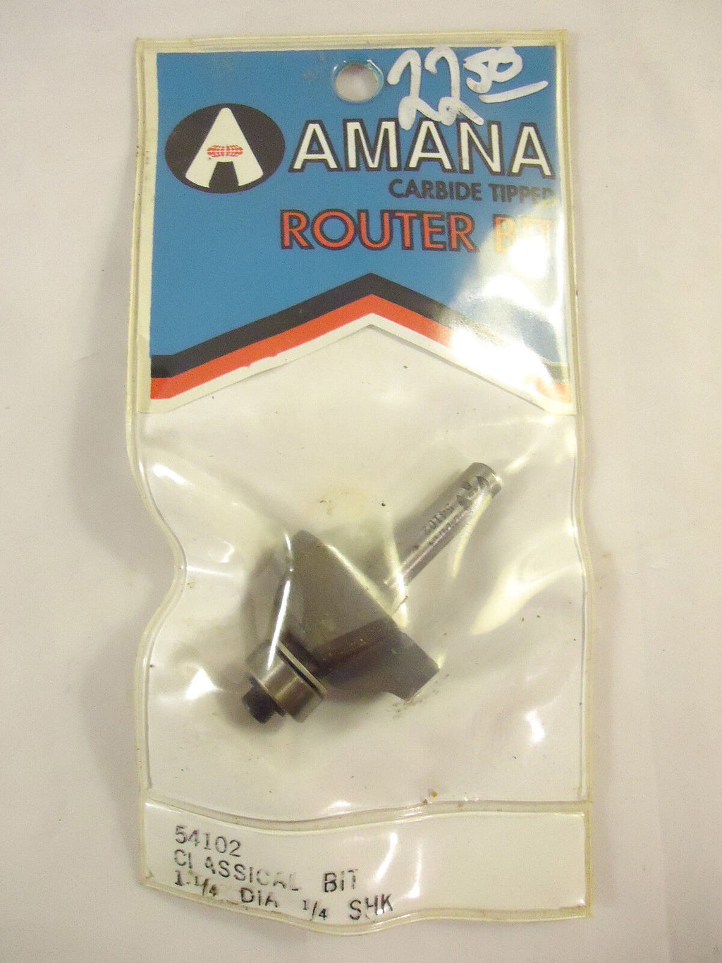 Amana Tool 1-1/4" Diameter Classical Carbide Router Bit, 1/4" Shank, # 54102.