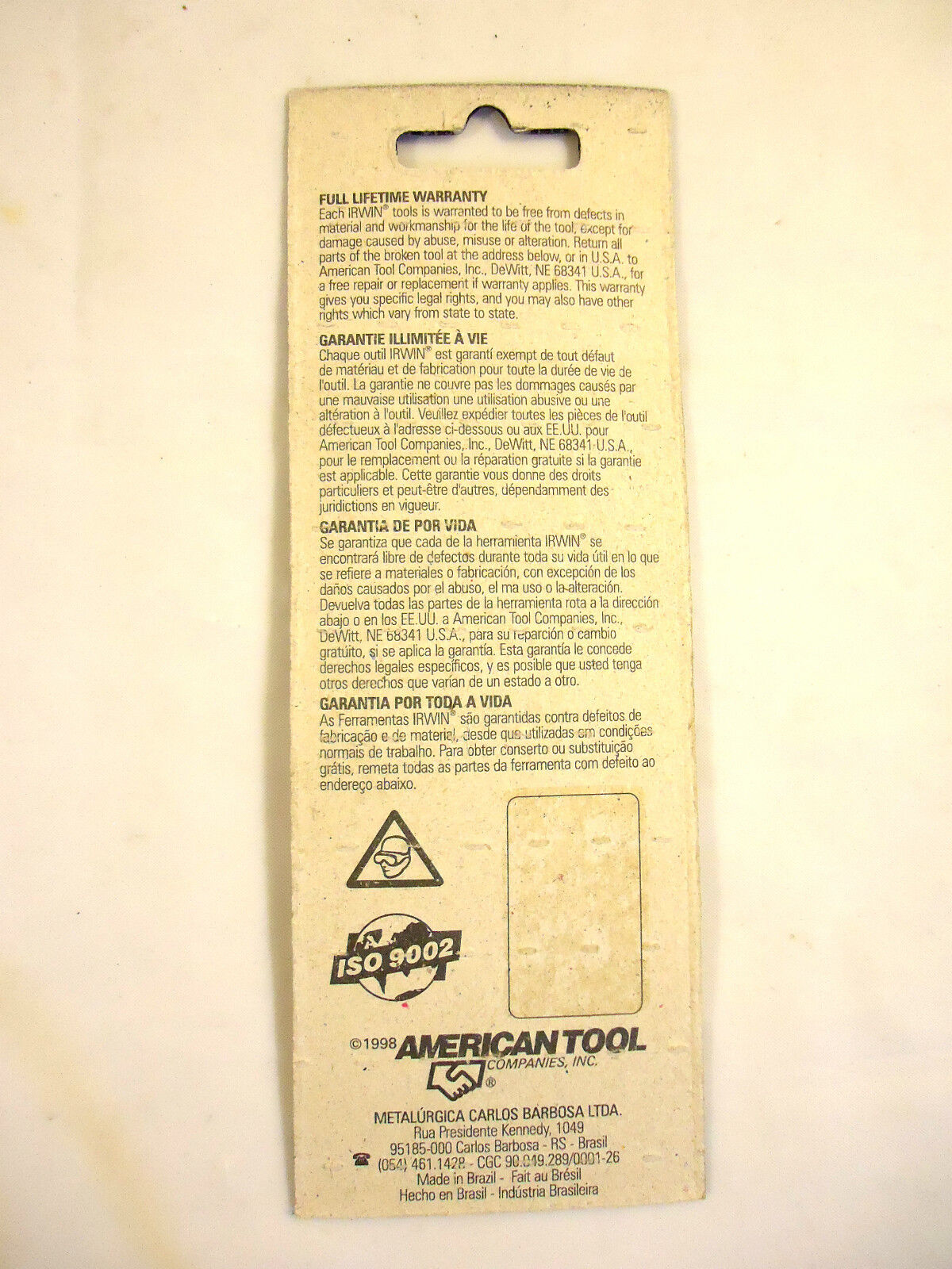 Tile Cutter Carbide Replacement Wheel, Irwin Reference #3001, New.