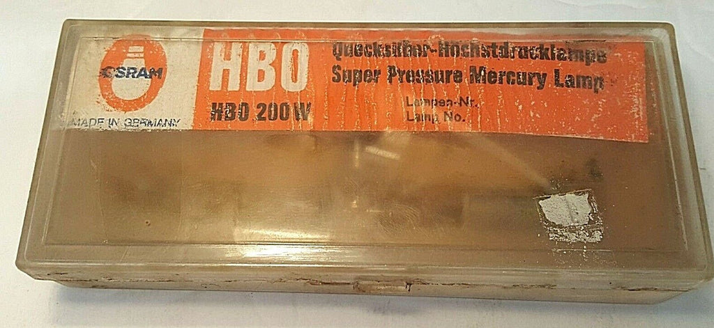 OSRAM HBO 200W Super Pressure Mercury Lamp Made in Germany