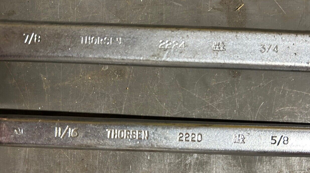 Thorsen USA 2pc Double Box End Wrenches,5/8,11/16,3/4/7/8, 12pt.
