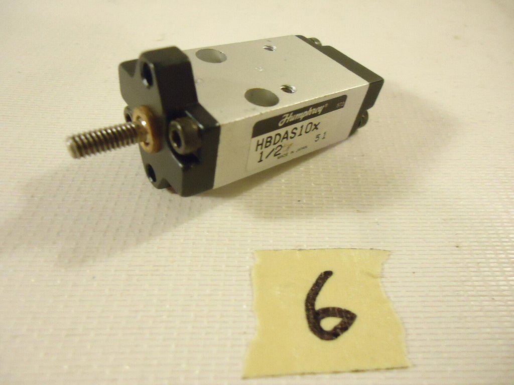 SMC – Humphrey Pneumatic Cylinders and Valve, 9 pcs, 1 Lot, Used.