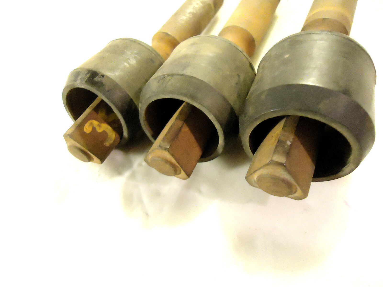 Vintage  Rotary Hammer Drill Bits with Triangular Shanks, 3 pcs, New/Other.