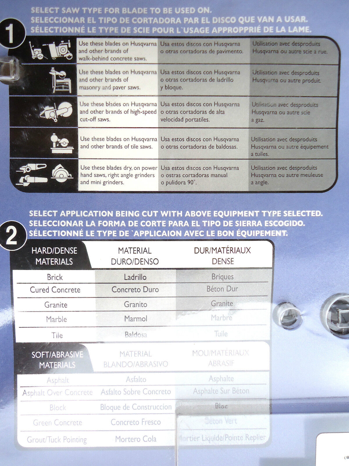 TARGET/Husqvarna 14” EH Series # 773656 Diamond Blade, NEW.