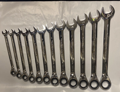 Gearwrench Metric Ratcheting Wrenches, 12pc, 12point, 8-19mm.