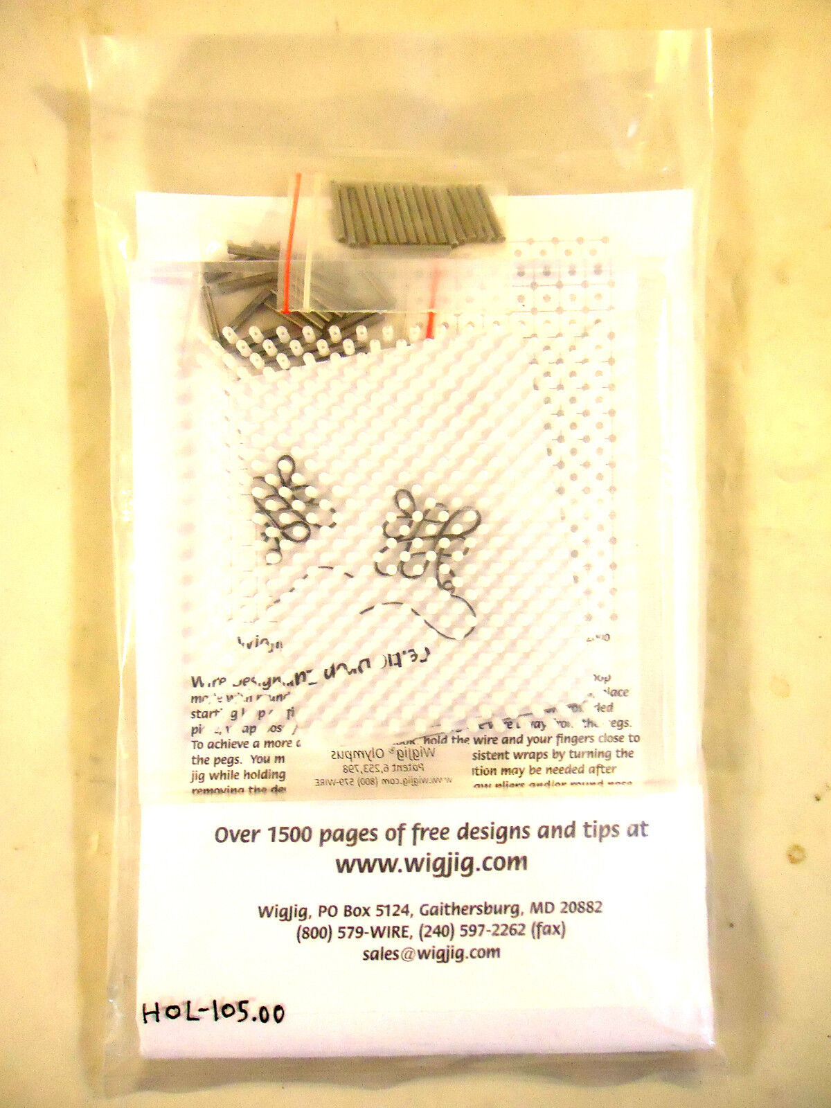 WIGJIG Olympus Transparent Jig, 5” x 5”, 482 Holes with 40 Movable Pegs, New.