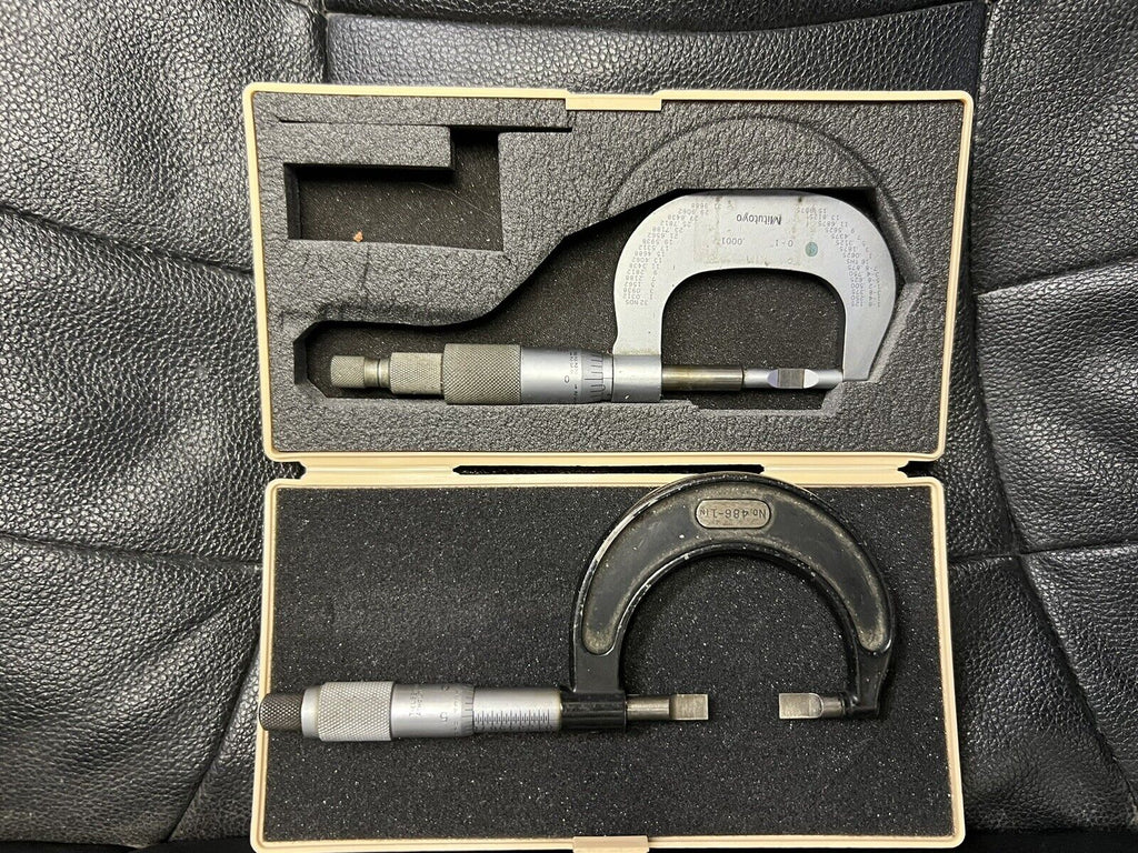 Starrett and Mitutoyo micrometers