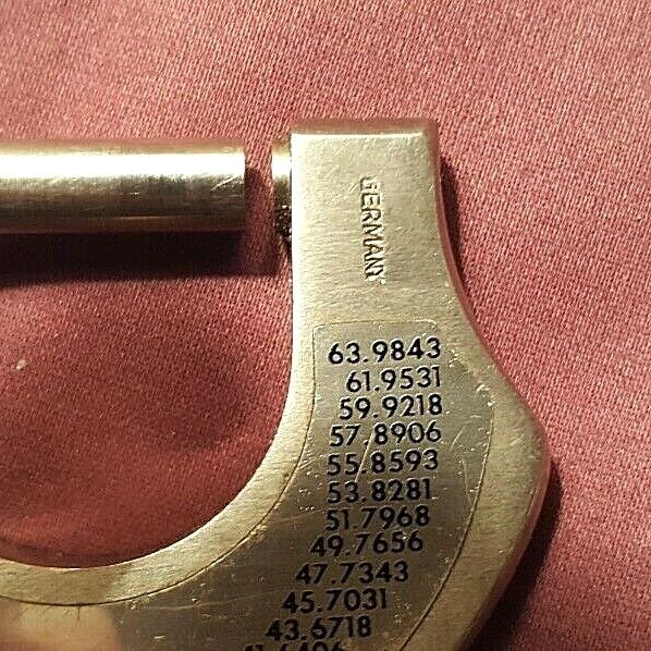 SUPREME GERMANY 0-1" OUTSIDE MICROMETER w/CASE, .001" Increments, Ratchet & Lock