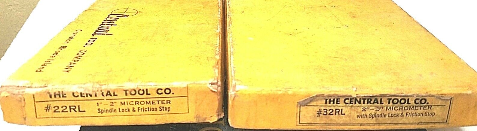 LOT OF 2 Central Tool Co. Micrometers # 22RL # 32RL,Spindle Lock, Friction Stop