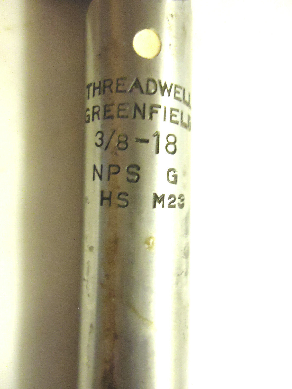 Tap, 3/8”-18 NPS, National Pipe Straight, 10” Overall Length, USA, Used.