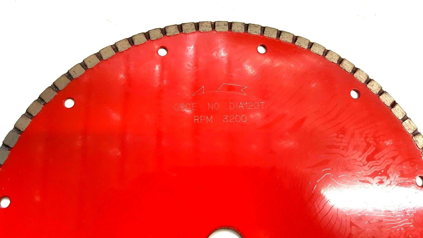 Diamond Cut-Off Blade, Low 3200 RPM, 12" with 1" Arbor Hole, NEW