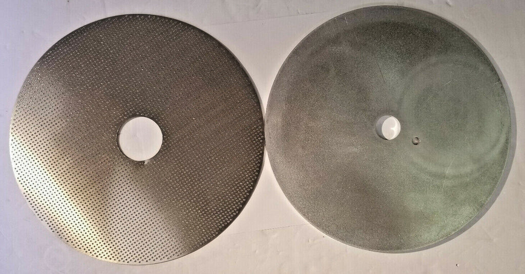 Diamond Dot Disc, 10", 30 Grit Metallic Vacuum Brazed Diamond, w/ 10" Alum Plate