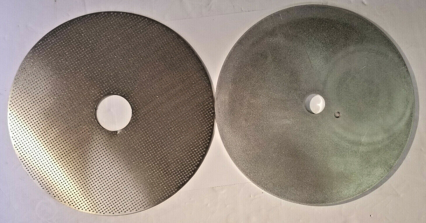 Diamond Dot Disc, 10", 30 Grit Metallic Vacuum Brazed Diamond, w/ 10" Alum Plate
