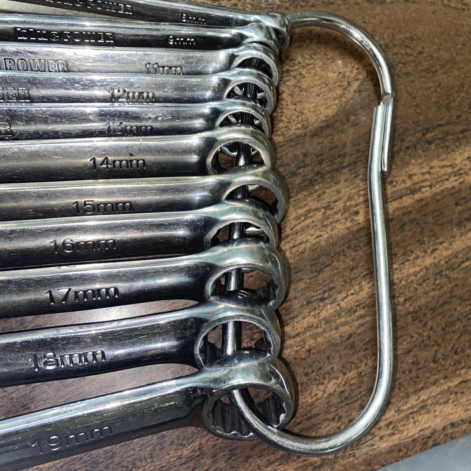 Blue Power Metric Double Box Ratcheting Wrenches 8-19mm, 12 Point.