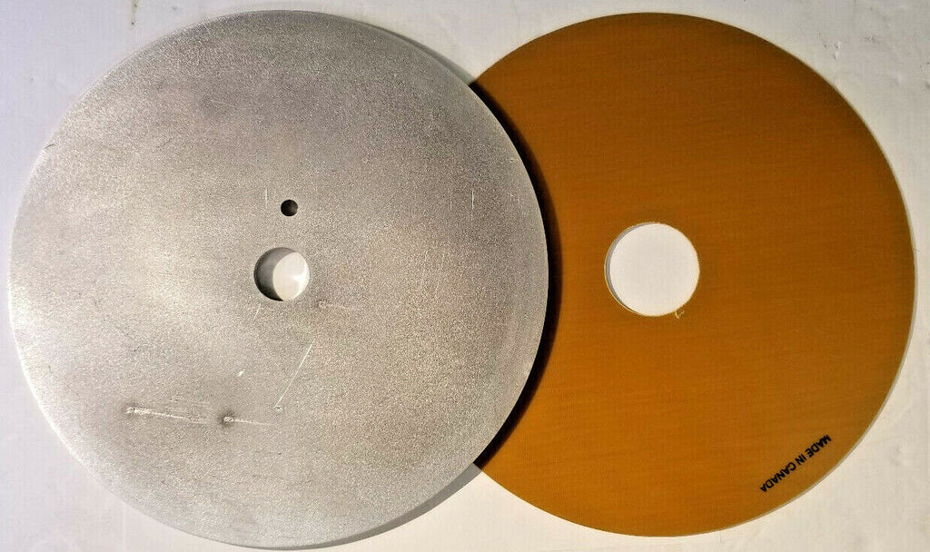 Diamond Dot Disc, 10", 30 Grit Metallic Vacuum Brazed Diamond, w/ 10" Alum Plate