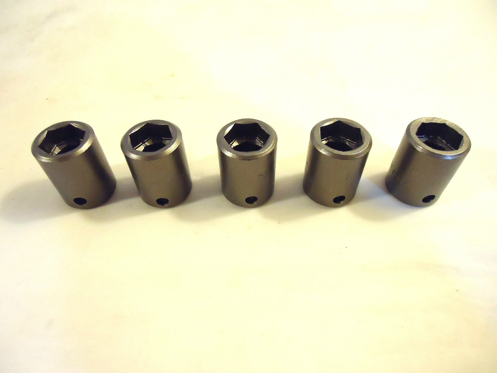 Impact Sockets, 5 Pieces, 3/8” Drive, 1/2” 6 Point, Shallow, Hanson, USA, New