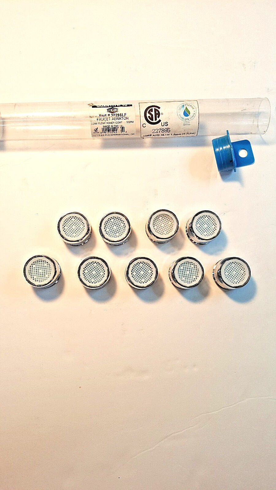 E-Z Flo Faucet Aerator, 9 Pcs, # 30295LF, 9 pcs, Internal & External Threads,New