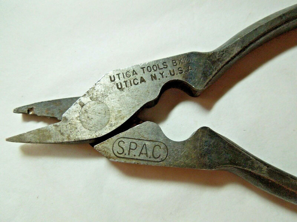 Vintage UTICA TOOLS BX100, BX Conduit Electricians Pliers, S.P.A,C., PAT. 1934
