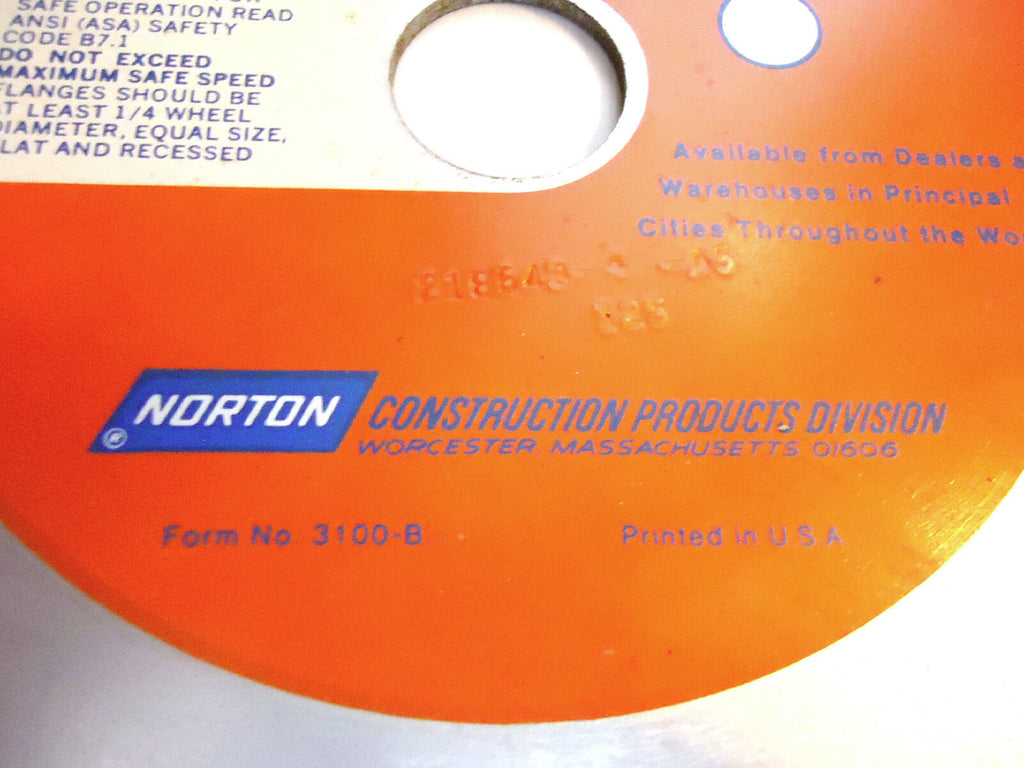 Diamond Blade, 20”, Norton Clipper, USA, Segmented, Wet, New/Other.