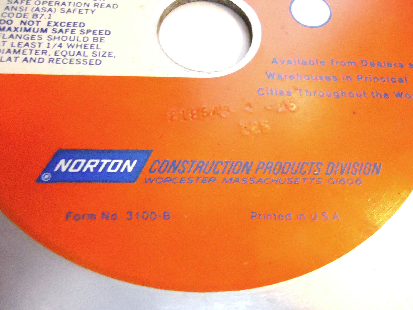Diamond Blade, 20”, Norton Clipper, USA, Segmented, Wet, New/Other.