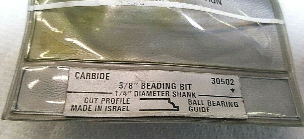 B&D Router Bit, 3/8 Beading Bit, Carbide,1/4" Shank & Bearing, 30502, Israel