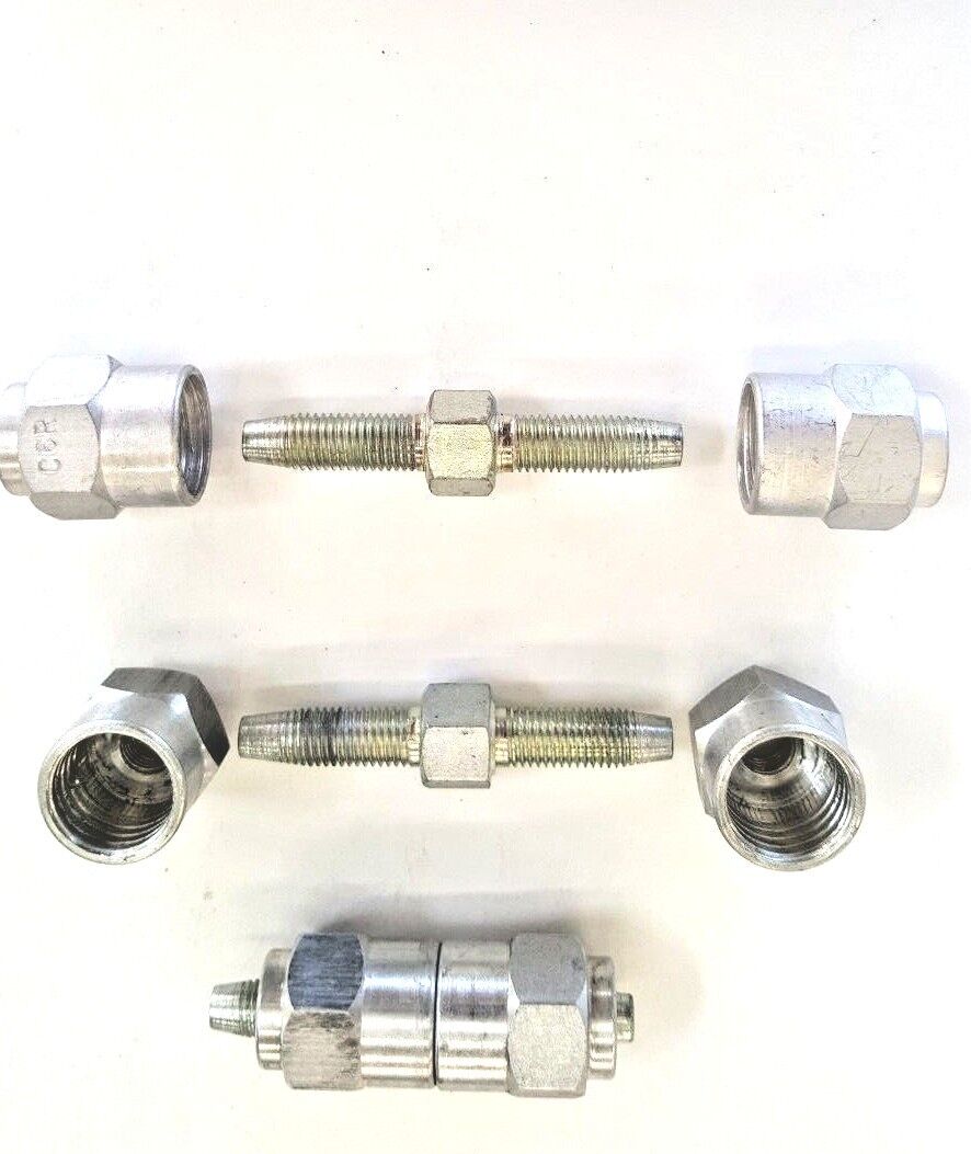 Air Line Hose Repair Coupler, For Hose I.D. 1/4" O.D. 5/8", 2 Sets, New