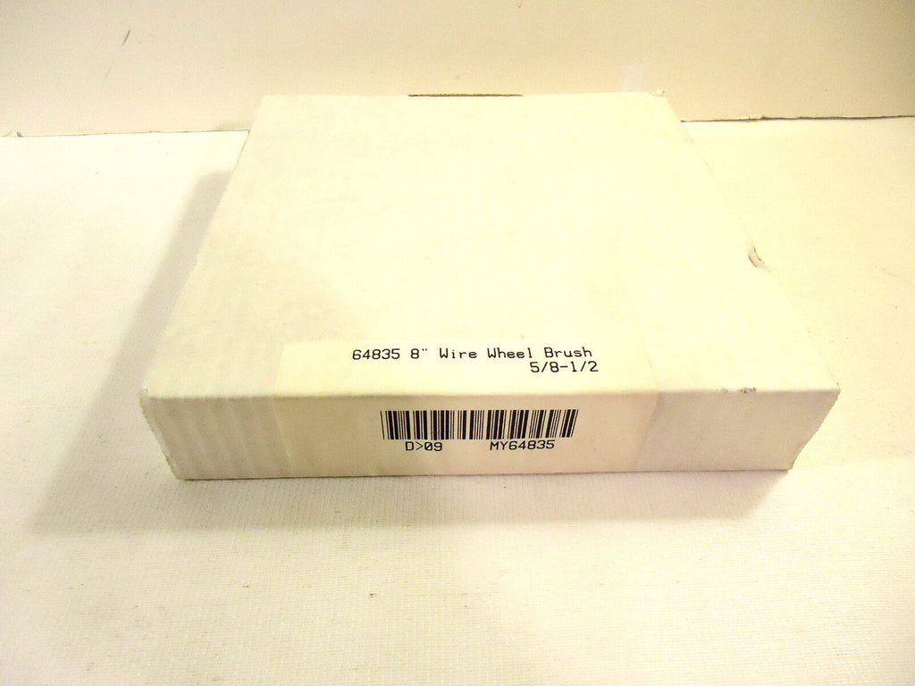 8" Crimped Wire Wheel, 1" Thick, 5/8" Bushings, .014 Wire, Craftsman, New, USA.