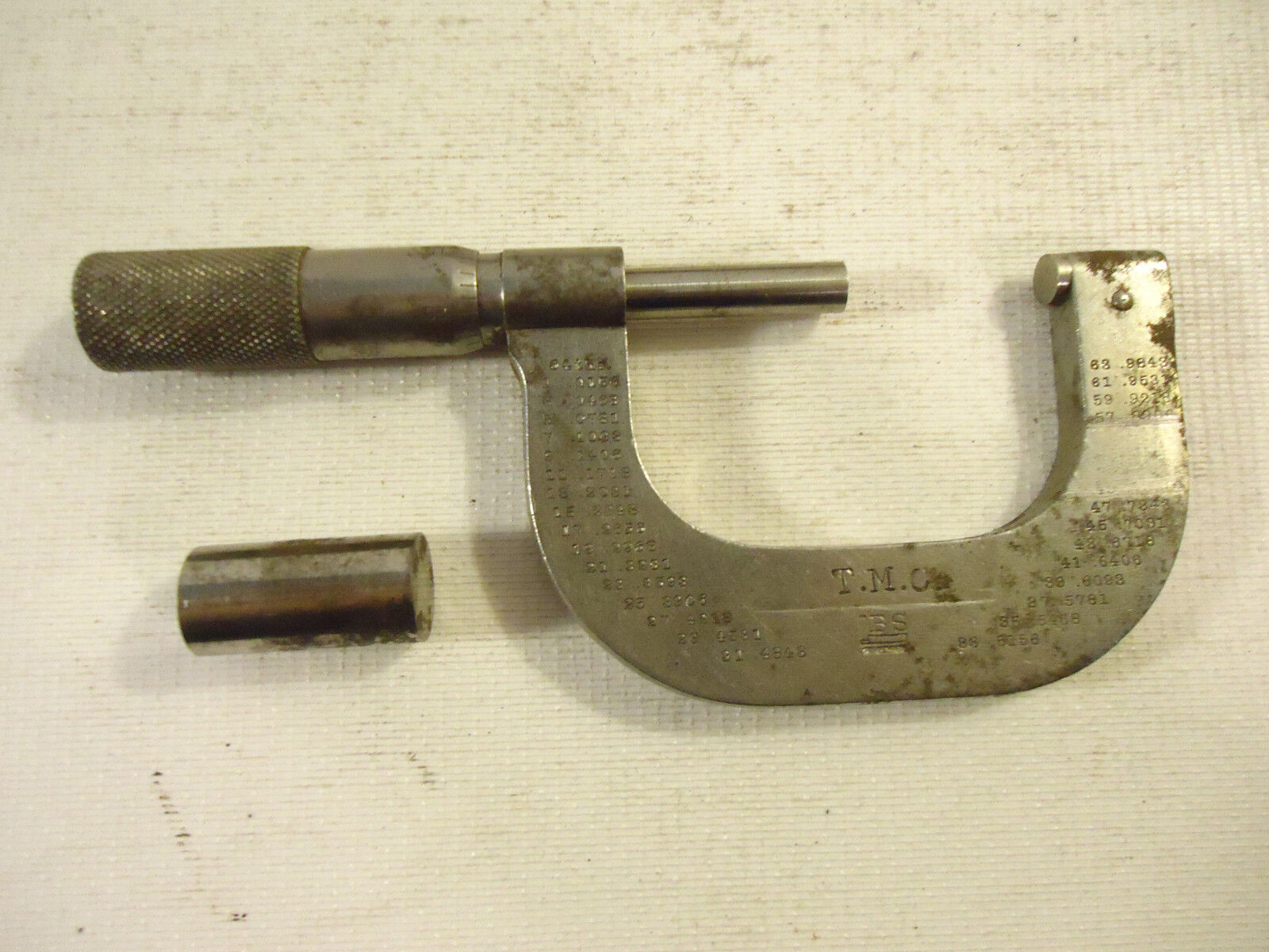 Vintage Brown & Sharpe, #38, 1-2" Outside Micrometer, .001 Graduations, W/Case.