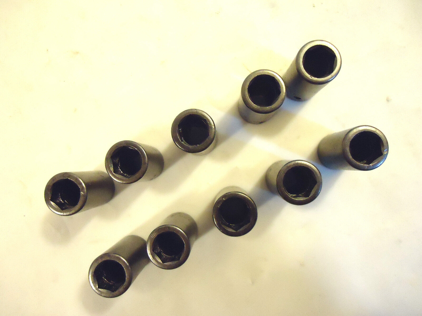 Impact Sockets, 10 Pieces, 1/4” Drive, 8mm 6 Point, Shallow, Hanson, USA, NEW