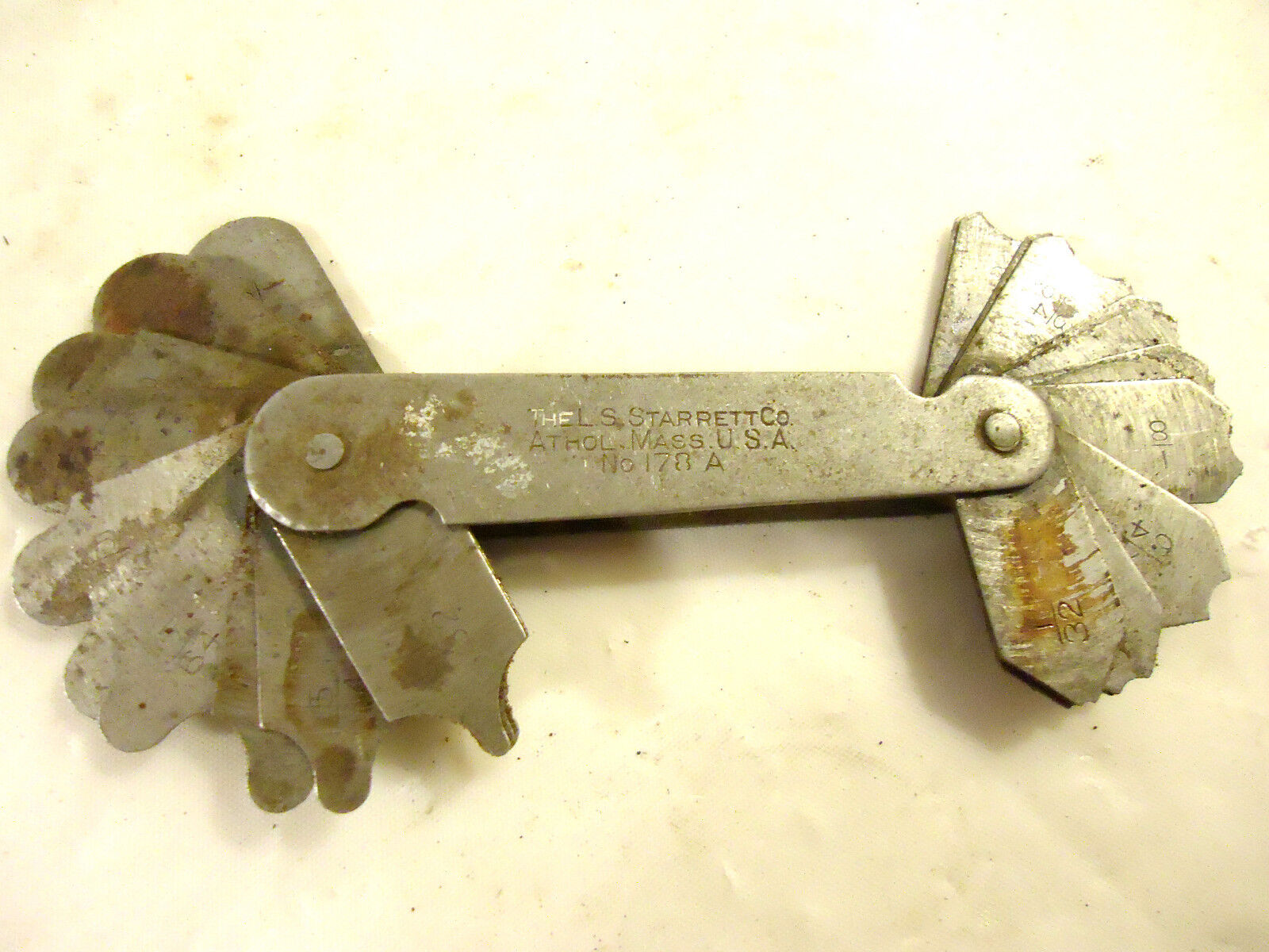 11 Folding Radius Gages, 3 Manufacturers, 1 Lot, Used, USA, England & Germany.