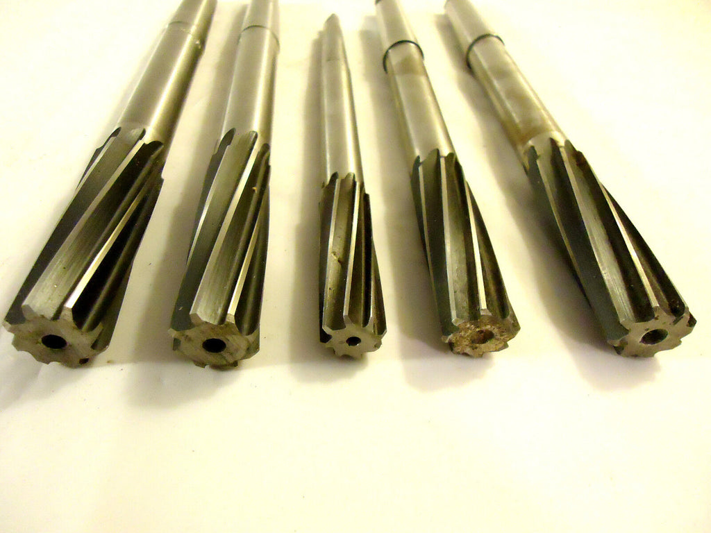 Reamers with Morse Taper Shanks, High Speed Steel, USA, 5 Pieces, Used